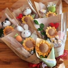 接單後製作 畢業花束 感謝師長 毛線花束