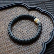 天然息肌丸合香珠直切手鏈合香珠搭配925銀鑲和田玉五條經文美容