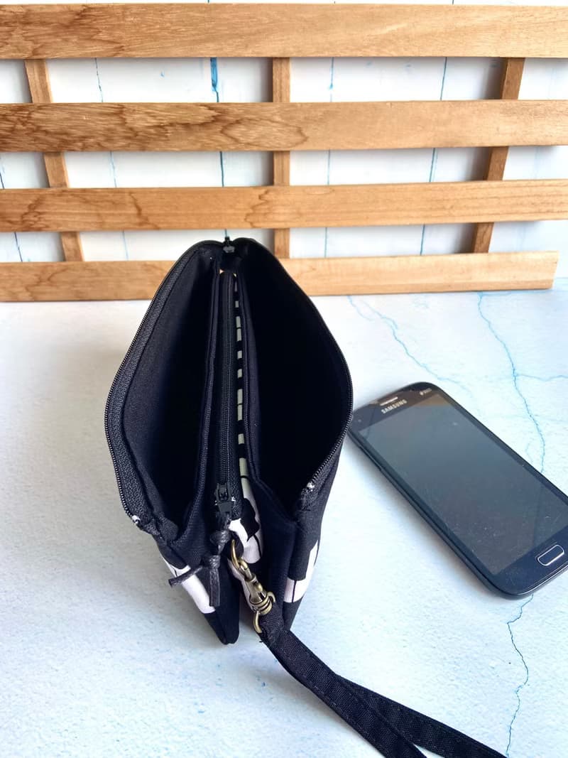 鋼琴五層手機長夾 日本棉布 附手腕帶 聖誕 生日 開學交換禮物