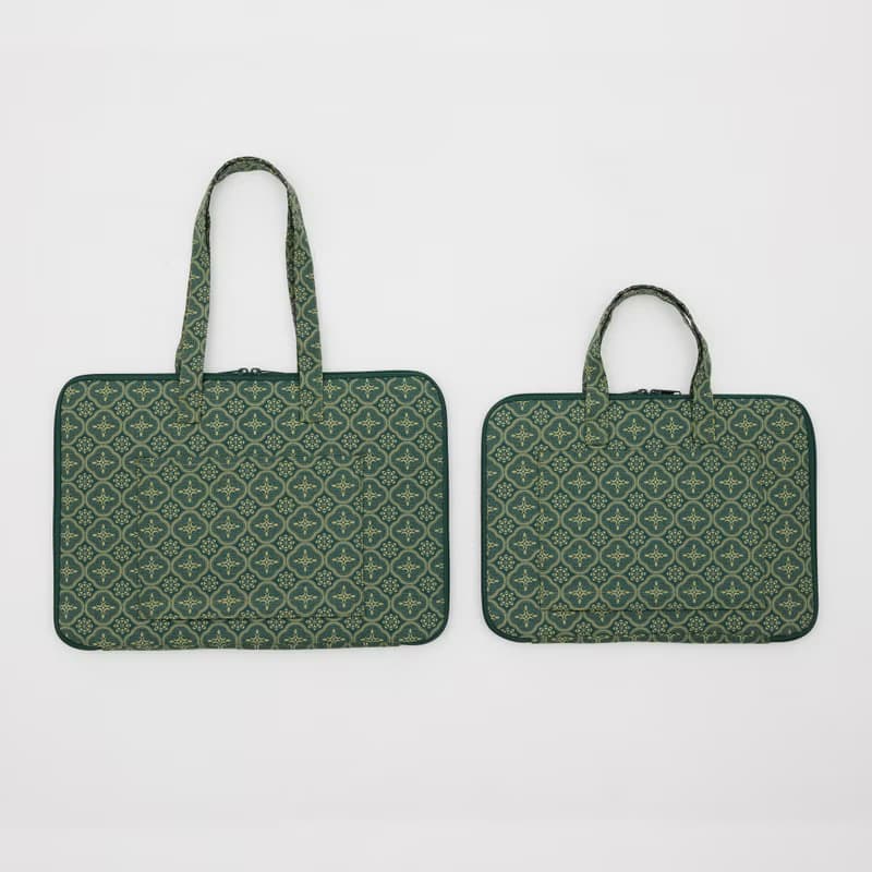 15.5吋筆電收納包-差旅款/玻璃海棠/古董草綠 筆電包