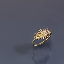 花系列-小雛菊黃銅戒