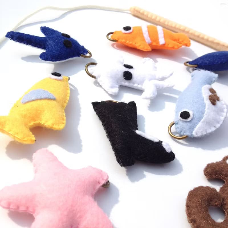 フェルト魚釣りセット　知育　おもちゃ　こども