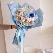 藍色不凋花花束