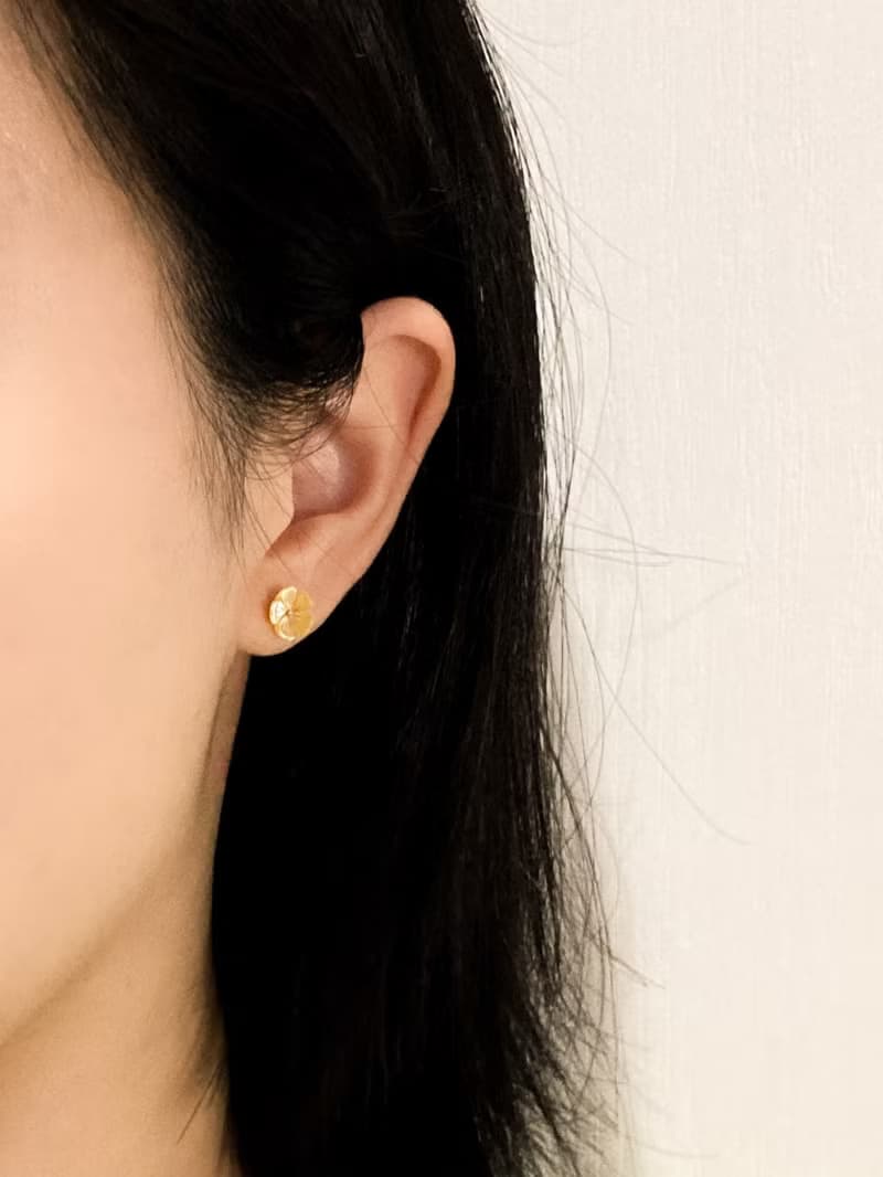 【陽光明媚】天然黃貝殼貝母 8mm/12mm 全925純銀耳釘/耳夾