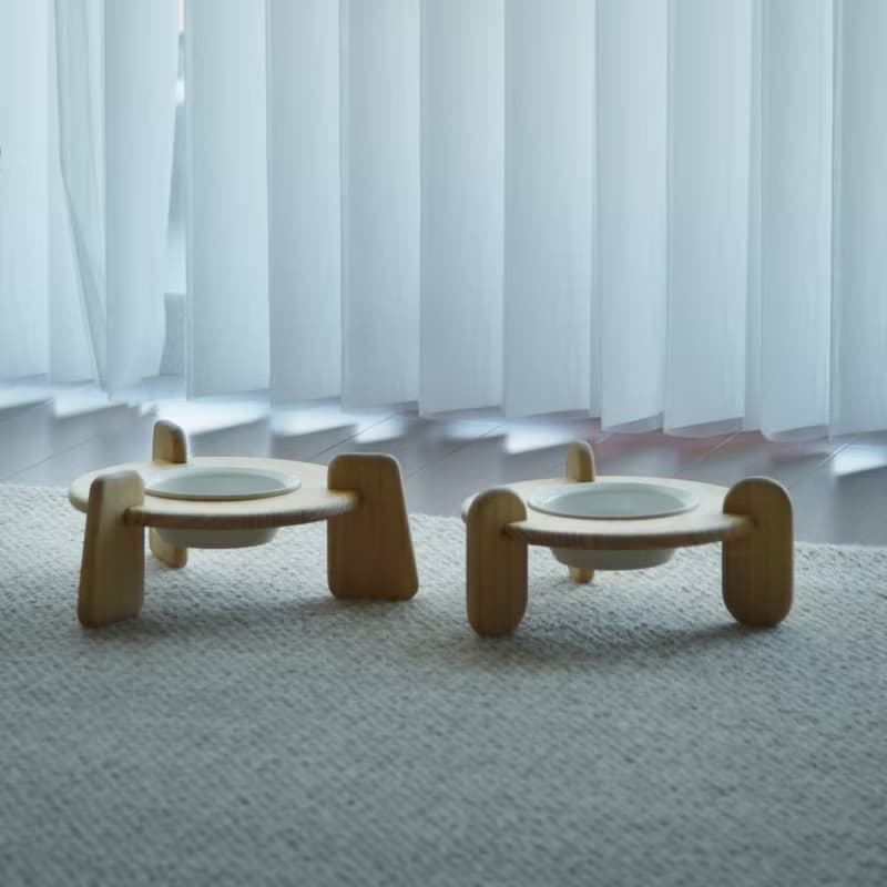 【實木寵物碗架】輕鬆搭配碗盤 小型犬/貓可用