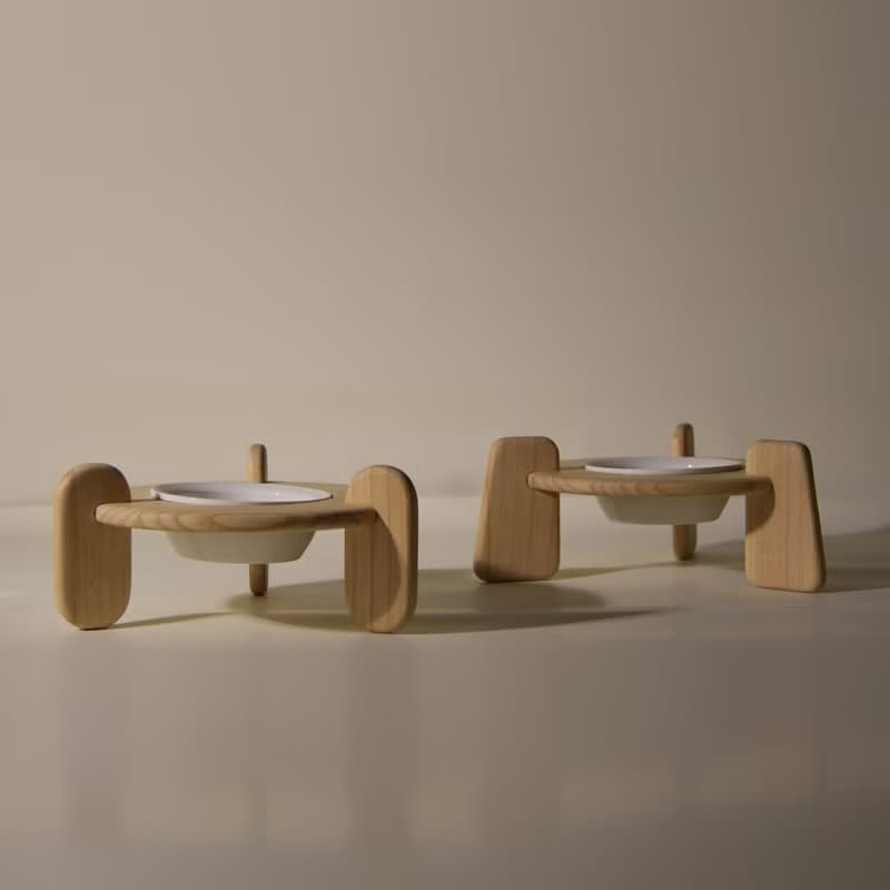 【實木寵物碗架】輕鬆搭配碗盤 小型犬/貓可用