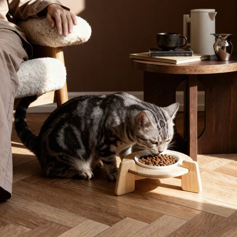 【實木寵物碗架】輕鬆搭配碗盤 小型犬/貓可用