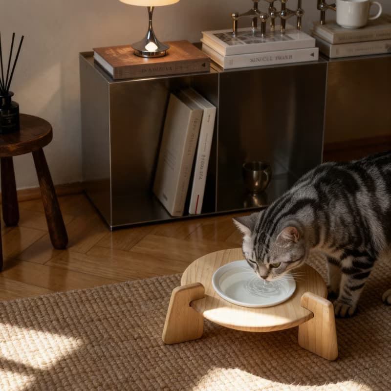 【實木寵物碗架】輕鬆搭配碗盤 小型犬/貓可用