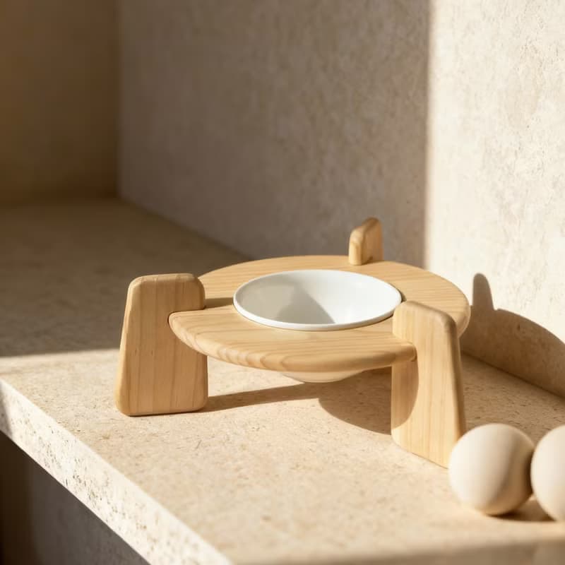 【實木寵物碗架】輕鬆搭配碗盤 小型犬/貓可用