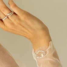 Ripple 漣漪珍珠手鏈 - 銀色