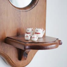 陶瓷新年擺設 超迷你招財貓 微型招財貓 一隻