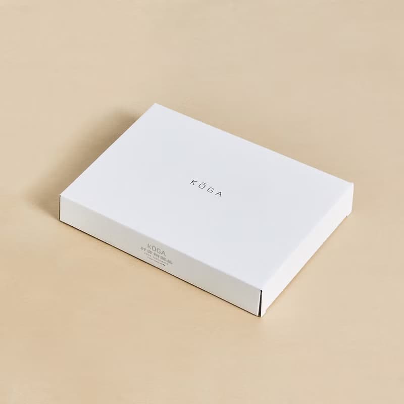 KOGA 許家陶器品 陶質六角腰子盤 (丹青)