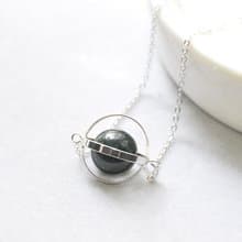 神秘星球。宇宙。銀環。綠砂。項鍊 Mysterious Planet。Galaxy。Sliver Ring。Sandstone。Necklace。生日禮物。閨蜜禮物。姐妹禮物