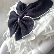 像圍巾一樣的圍嘴 STAIF Lusso Navy Jacquard