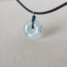 【金剛結】本命年【平安如意】冰飄花翡翠韓國蠟線項鍊NB15避邪