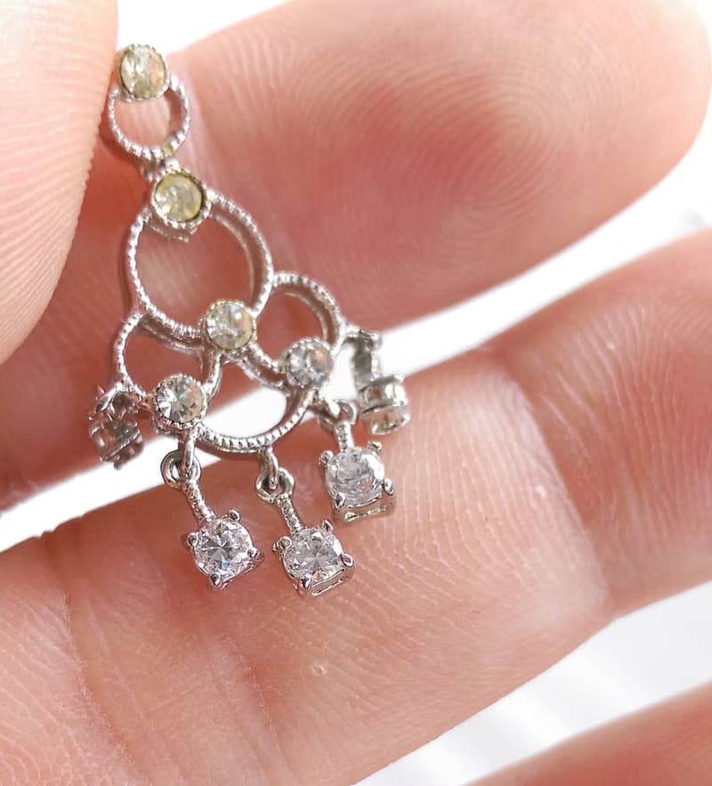 Vintage Jewelry 西洋古董飾品 銀色調 氣質知性  針式耳環