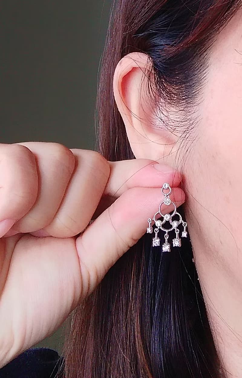 Vintage Jewelry 西洋古董飾品 銀色調 氣質知性  針式耳環
