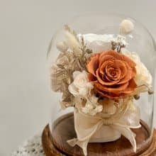 永恆一束花 玫瑰花束玻璃罩 永生花盅 情人節禮物