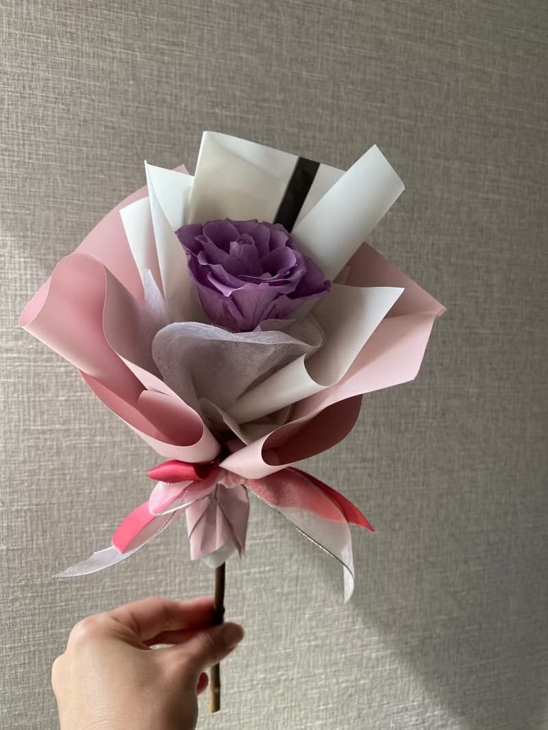 【單朵不凋花花束】不凋花/花束/ 情人節/畢業/交換禮物