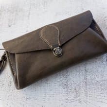 本革長財布 「series-envelope」カーキ