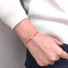 925純銀心形手鍊 純銀手繩 愛情手繩 姻緣手鍊 純銀手鍊