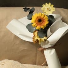 畢業季向陽系列永生中花束