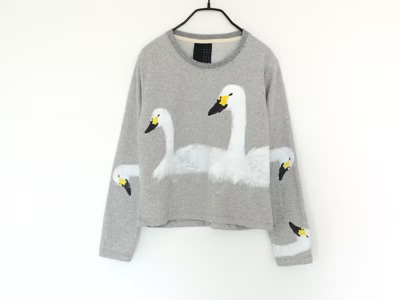 swans -  long and short sleeve top