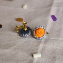 刺繡耳環 210 太空 / 耳夾款