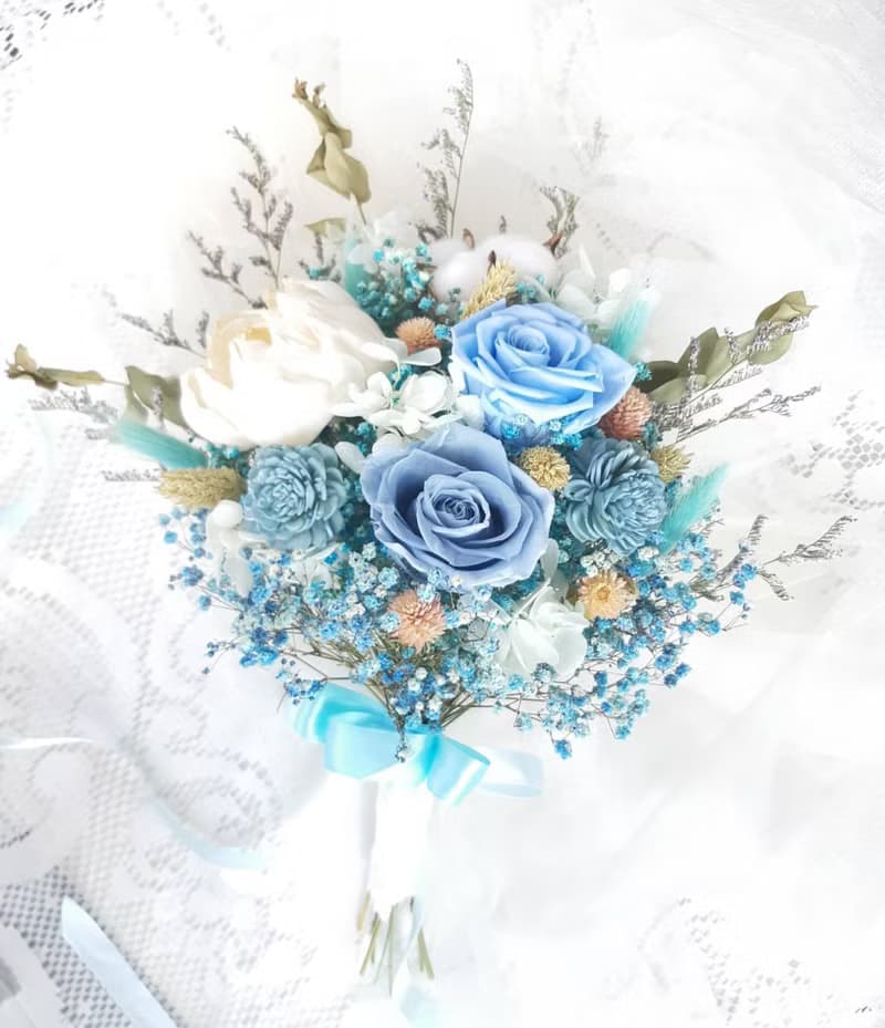 新娘捧花  不凋花 /永生花/乾燥花/拍攝道具/情人節花束