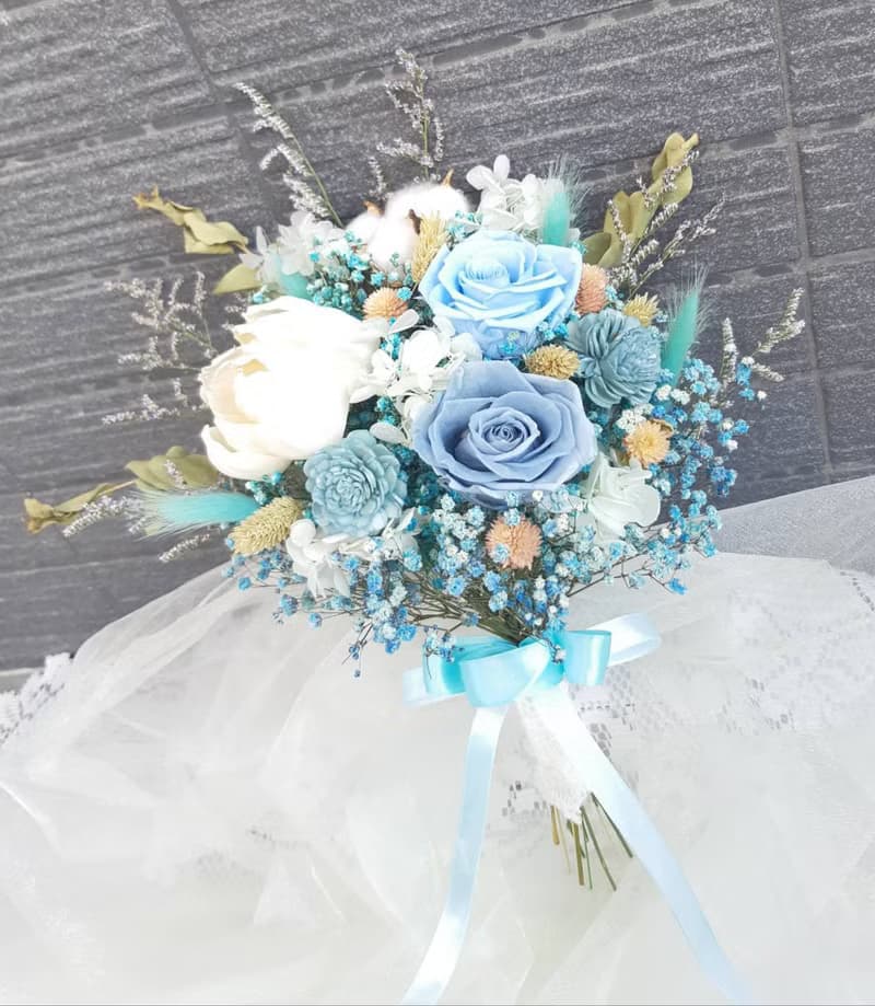 新娘捧花  不凋花 /永生花/乾燥花/拍攝道具/情人節花束