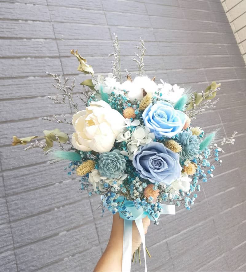新娘捧花  不凋花 /永生花/乾燥花/拍攝道具/情人節花束