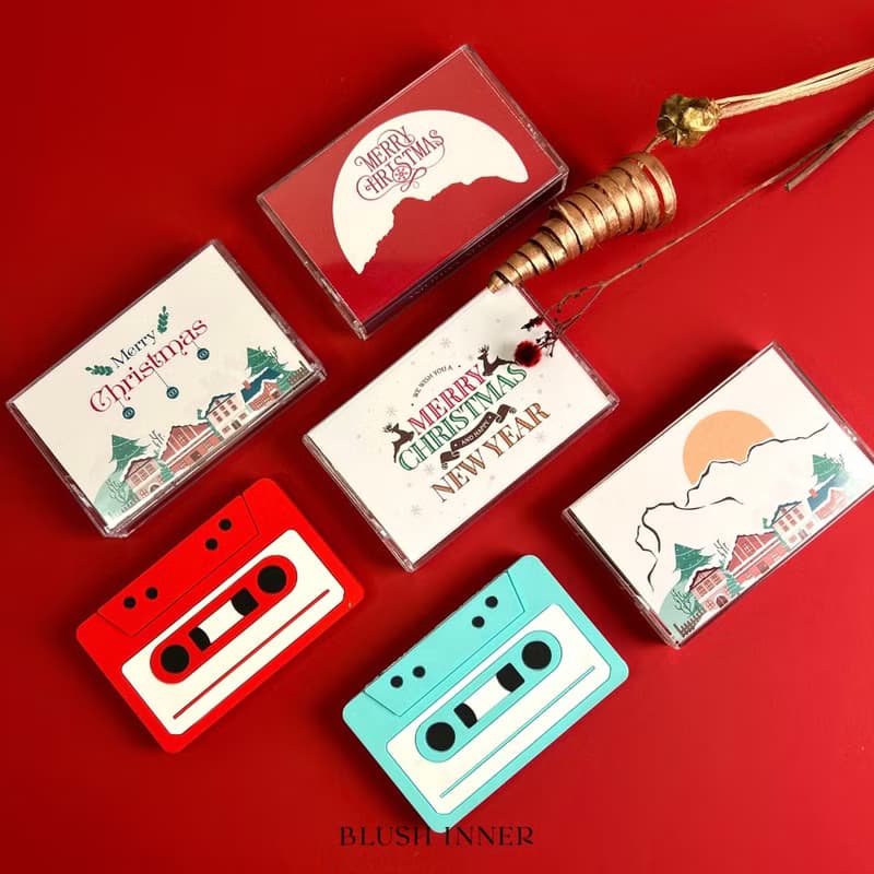 多色【聖誕禮物/生日卡】*可直接錄音*留聲表白錄音卡式帶心意卡