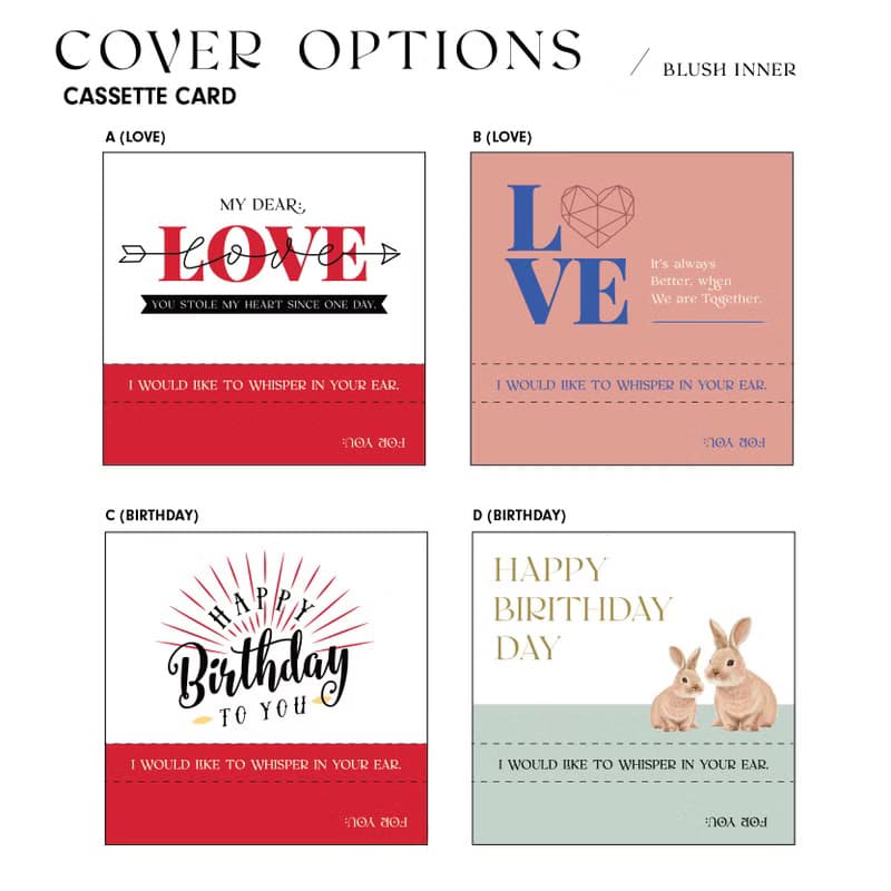多色【聖誕禮物/生日卡】*可直接錄音*留聲表白錄音卡式帶心意卡