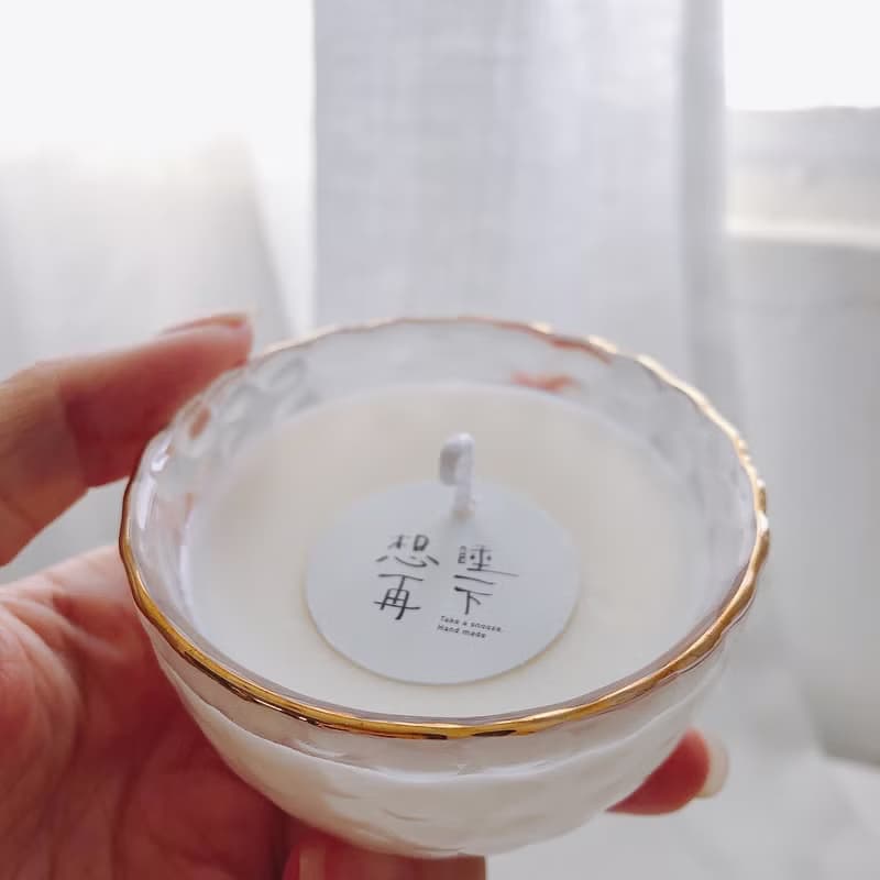 金邊錘目紋容器 香氛蠟燭－50g