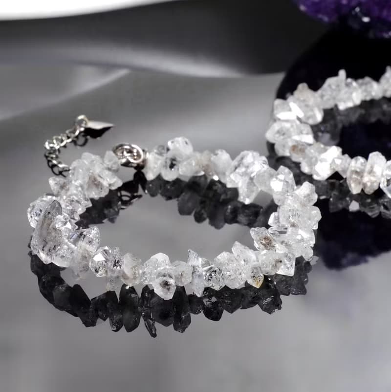 閃靈鑽雙尖水晶手鍊│可調節手鏈 高頻水晶 淨化氣埸 心靈療癒