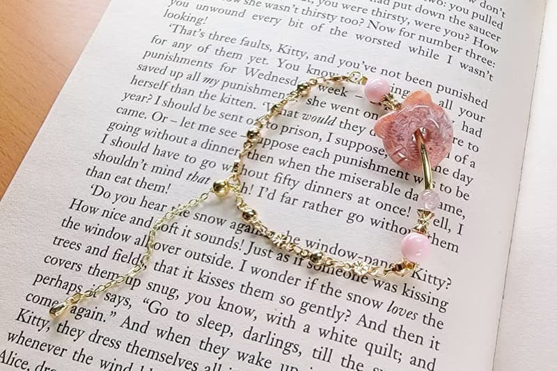 Six Cats 天然石 珊瑚玉 虎你平安 14K包金 手鍊 禮物