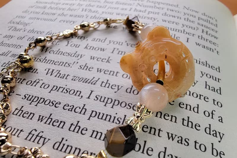 Six Cats 天然石 珊瑚玉 虎你平安 14K包金 手鍊 禮物