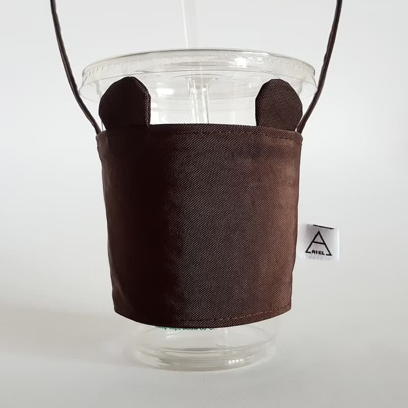 Ariel's wonderland/環保飲料杯袋/巧克力熊