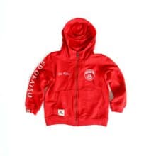 江戶勝 日系 童裝 經典大LOGO連帽拉T外套(紅色) #外套 #童裝