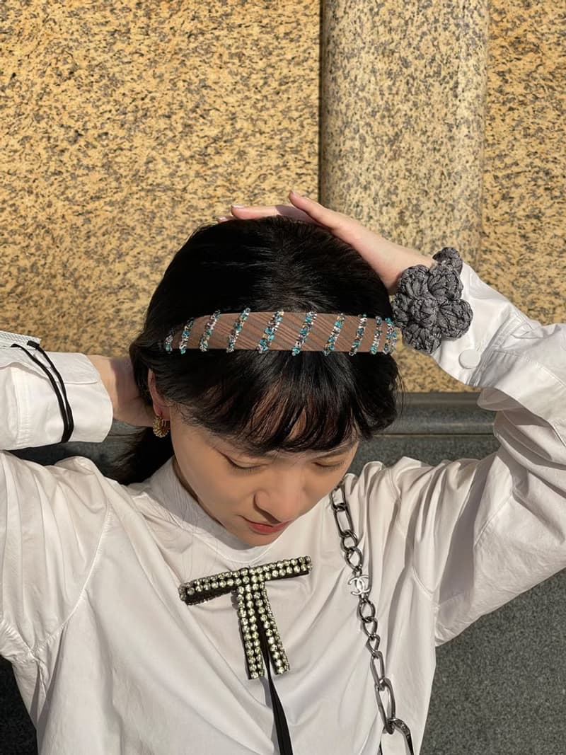 SoftServe柔軟供應  奶黃蛋捲海鹽巧克力螺旋意面 手工繞線髮箍