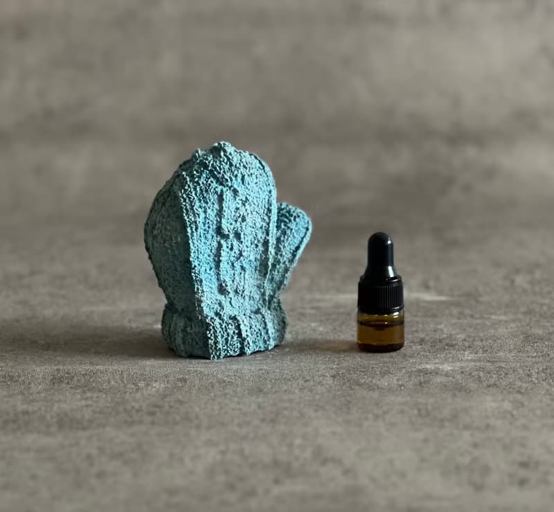 藍色手套/擴香石/水泥/擺件/交換禮物/附贈1ml雪松精油