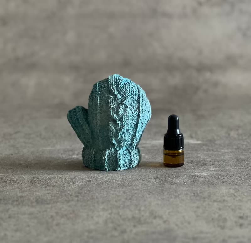 藍色手套/擴香石/水泥/擺件/交換禮物/附贈1ml雪松精油