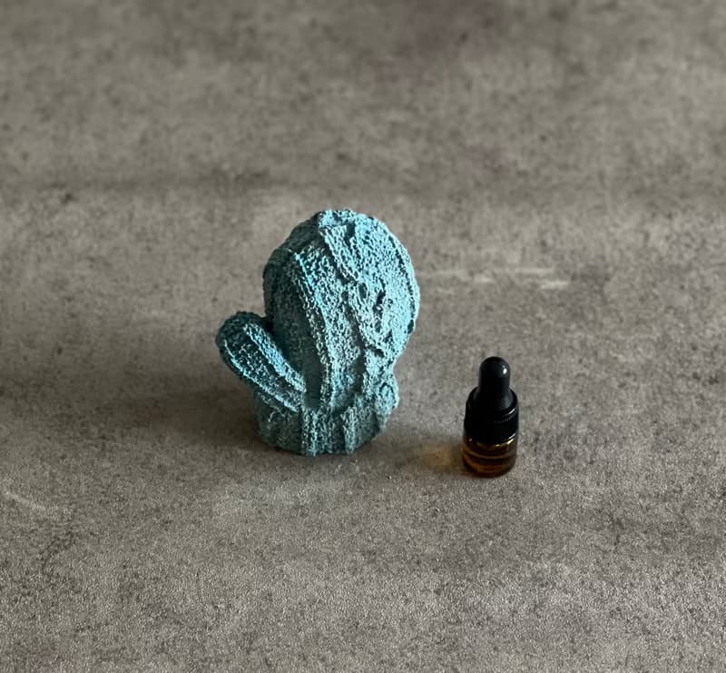 藍色手套/擴香石/水泥/擺件/交換禮物/附贈1ml雪松精油