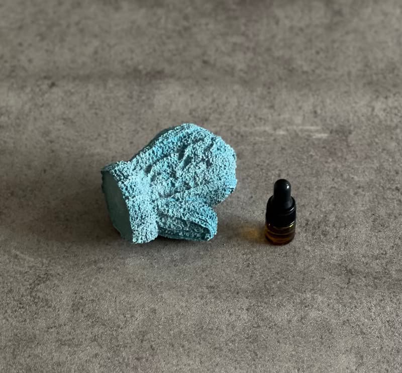 藍色手套/擴香石/水泥/擺件/交換禮物/附贈1ml雪松精油