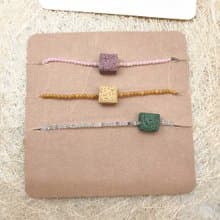 誕生石方形香氛石手工手鍊 誕生石 12月選1 可滴入精油香水擴香