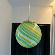 Hand Blown Glass Globe Pendant Lights D25cm(9.8inch), Glass Globe Ceiling Light