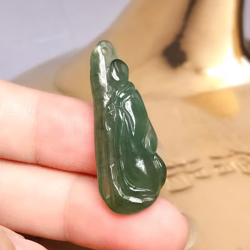 冰綠翡翠無相佛| 天然緬甸玉A貨翡翠 | 送禮