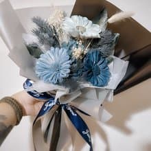 向日葵太陽花畢業花束感恩教師花束 擴香花索拉花永生花乾燥花