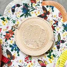 團圓拉鏈散紙包 皮革材料包 好好縫 植鞣 DIY 手工皮革 中秋佳節