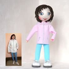 Custom portrait doll girl Handmade doll from photo Look a like doll Mini me doll